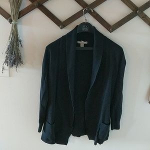 Black Open Cardigan
